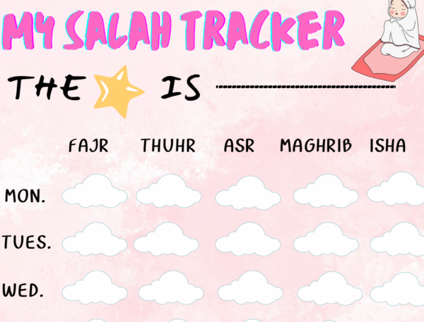 salah progress chart for kids